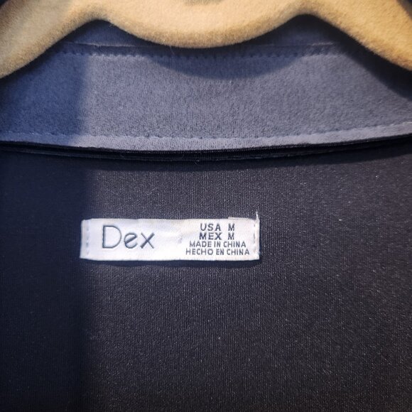 Moto jacket in gray faux suede by Dex - Picture 4 of 5